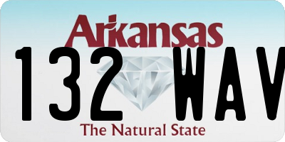 AR license plate 132WAV