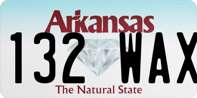 AR license plate 132WAX