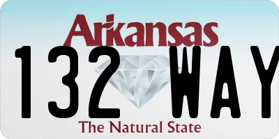 AR license plate 132WAY