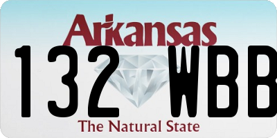 AR license plate 132WBB