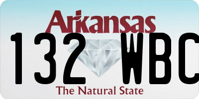 AR license plate 132WBC