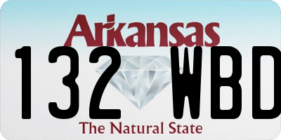 AR license plate 132WBD