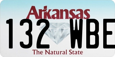 AR license plate 132WBE