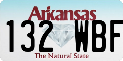 AR license plate 132WBF