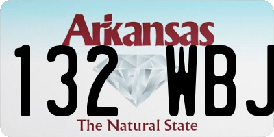 AR license plate 132WBJ