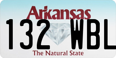 AR license plate 132WBL