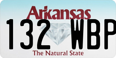 AR license plate 132WBP