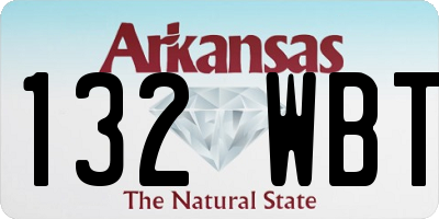 AR license plate 132WBT