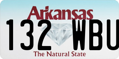 AR license plate 132WBU