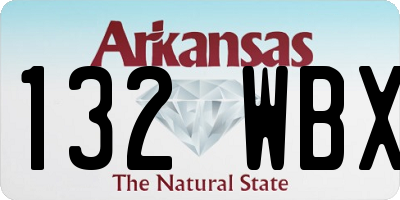 AR license plate 132WBX
