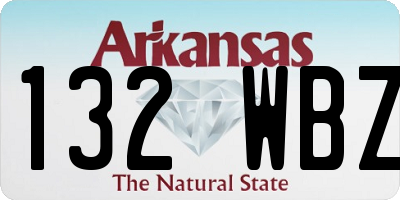 AR license plate 132WBZ