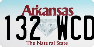 AR license plate 132WCD