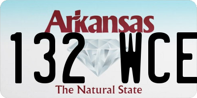 AR license plate 132WCE