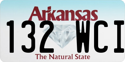 AR license plate 132WCI