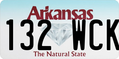 AR license plate 132WCK
