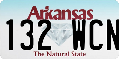 AR license plate 132WCN