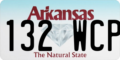 AR license plate 132WCP