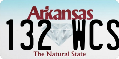 AR license plate 132WCS