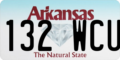 AR license plate 132WCU