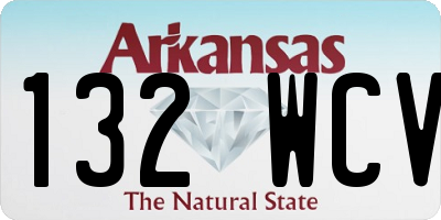 AR license plate 132WCV