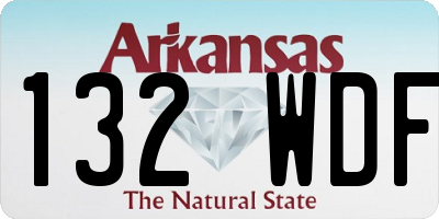 AR license plate 132WDF