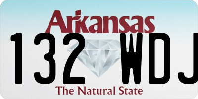 AR license plate 132WDJ