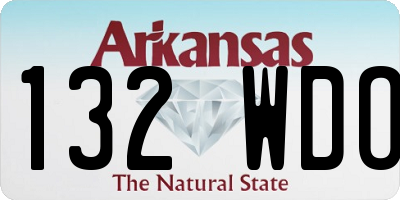AR license plate 132WDO