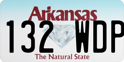 AR license plate 132WDP