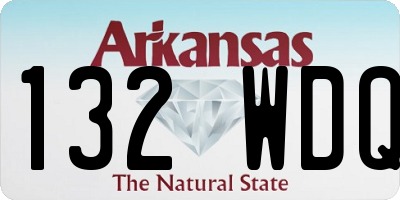AR license plate 132WDQ