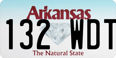 AR license plate 132WDT