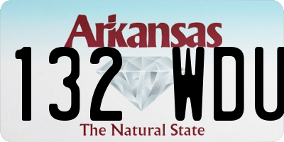 AR license plate 132WDU