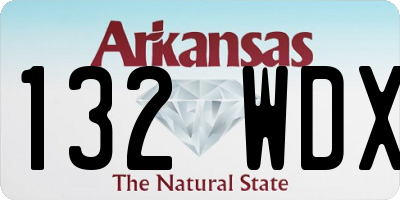 AR license plate 132WDX