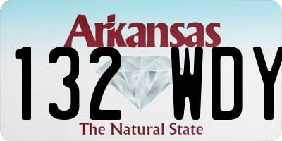 AR license plate 132WDY