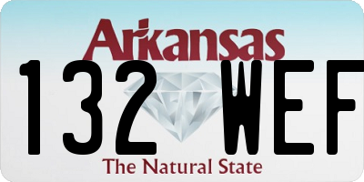 AR license plate 132WEF