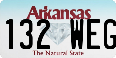 AR license plate 132WEG