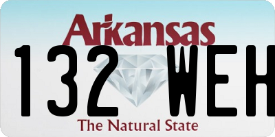 AR license plate 132WEH