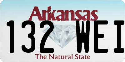 AR license plate 132WEI