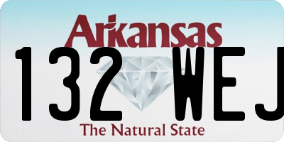 AR license plate 132WEJ