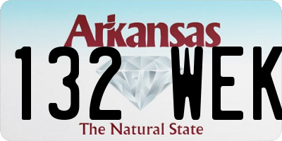AR license plate 132WEK
