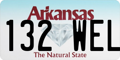AR license plate 132WEL