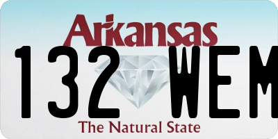 AR license plate 132WEM