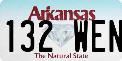 AR license plate 132WEN