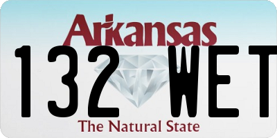 AR license plate 132WET