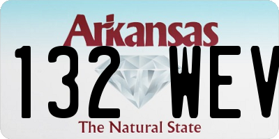 AR license plate 132WEV
