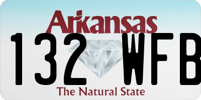 AR license plate 132WFB