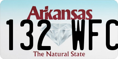 AR license plate 132WFC