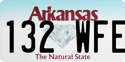 AR license plate 132WFE