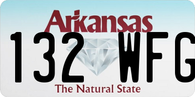 AR license plate 132WFG