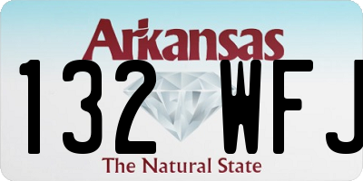 AR license plate 132WFJ