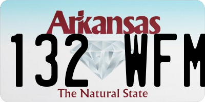 AR license plate 132WFM